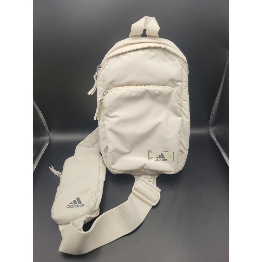 Adidas Essentials 2 Sling Crossbody Bag Alumina Beige Grey w/ Strap Bag